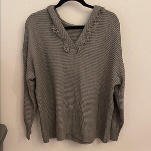 Grey Sweater with Hood